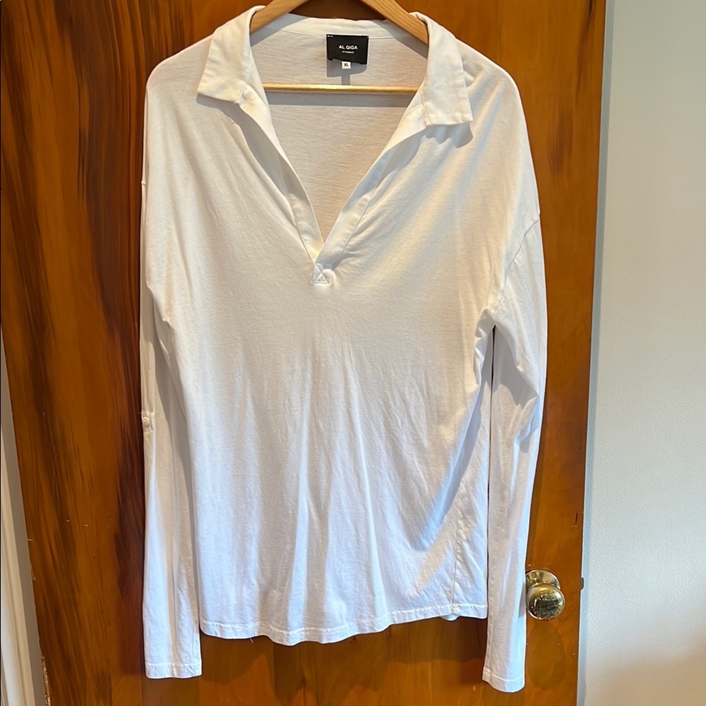 AL GIGA MYKONOS Long Sleeve Top with collar